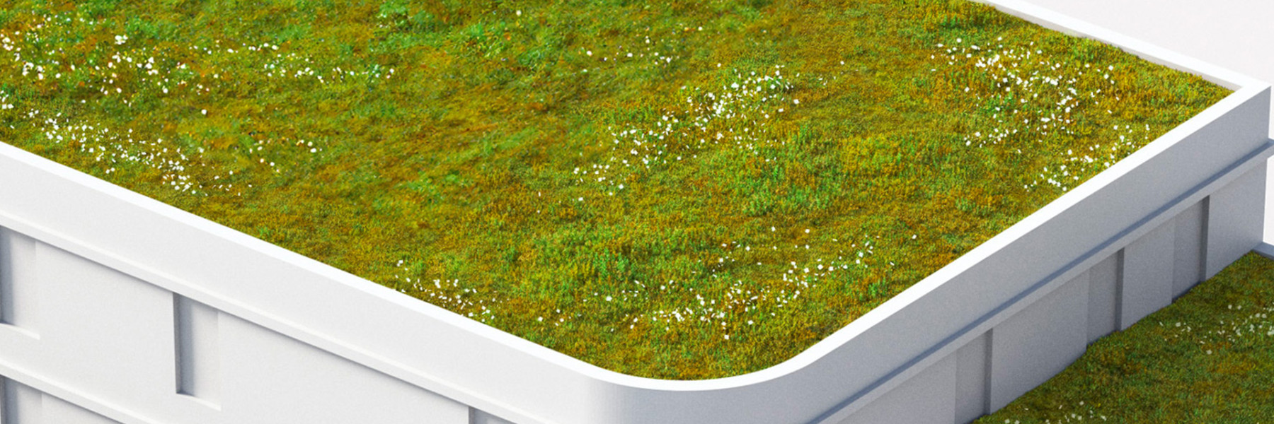 Gröna stadstak låglutande tak