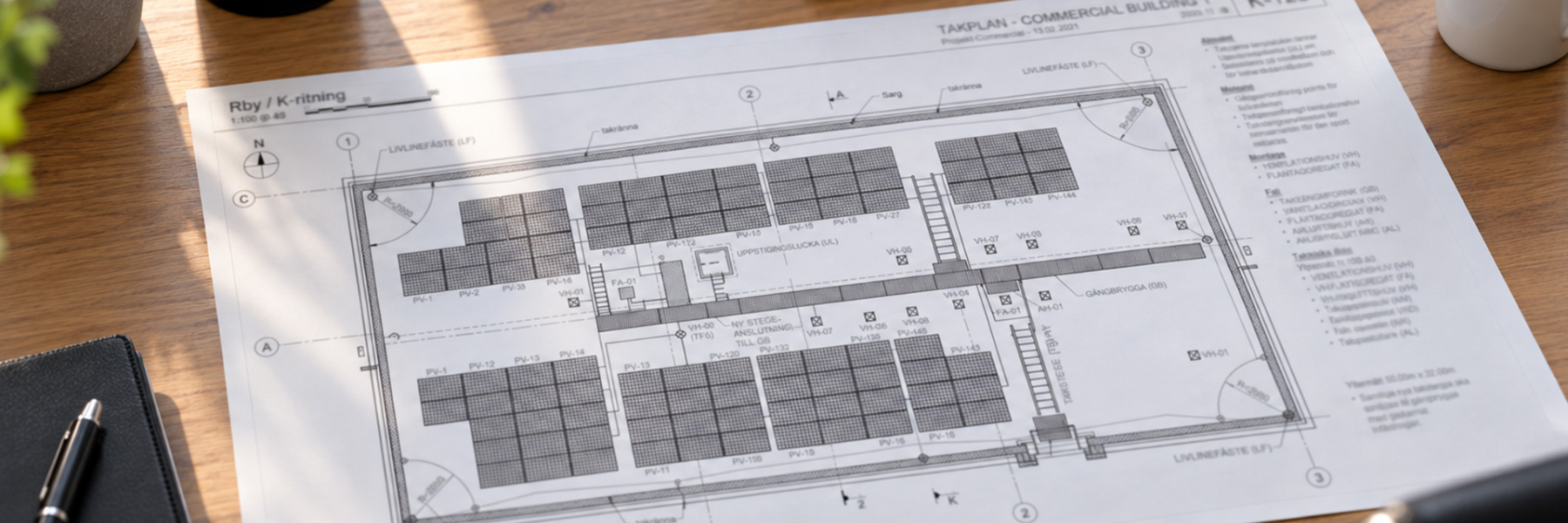 Projektering av detaljer på taket