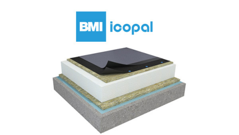 BIM-objekt på låglutande tak från Icopal.